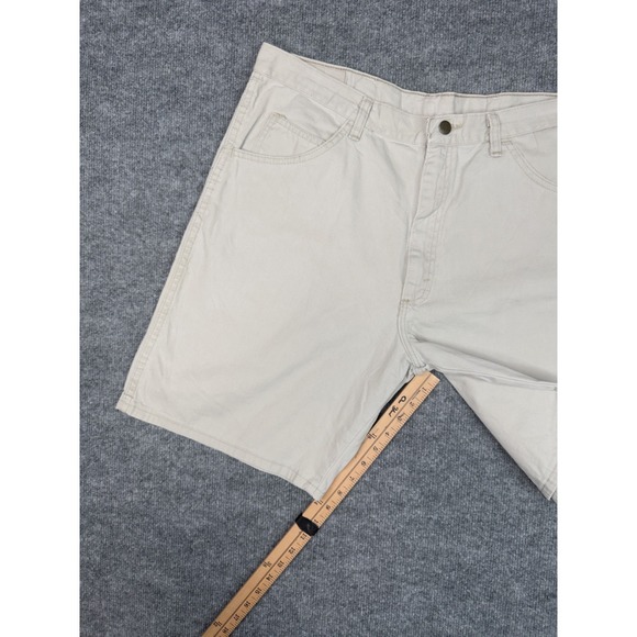 Wrangler Authentic Beige Carpenter Style Shorts 36 Made in USA 100% Cotton - Picture 13 of 16
